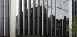 Detail of the facade/stepped design.