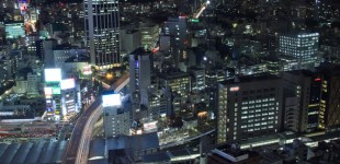 View of Shibuya district and beyond from the Cerulean Tower Hotel