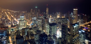Downtown Chicago with Lake Michigan 